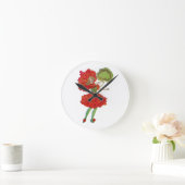 rode bloem - klok (Huis)