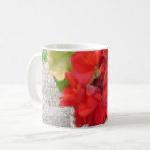 rode bloem  koffiemok (Voorkant links)