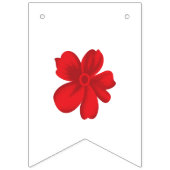 Rode Bloem Kunst · Vet Retro Design Vlaggetjes (Eerste vlag)