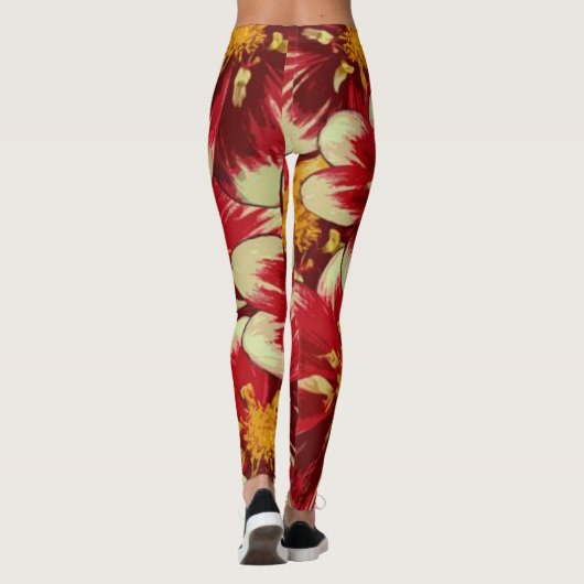 Rode Bloem Leggings (Achterkant)