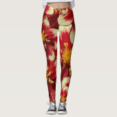 Rode Bloem Leggings (Voorkant)
