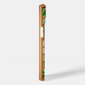Rode Bloem Levendig Glas-in-Lood Kunst Case-Mate iPhone Case (Achterkant / Rechts)