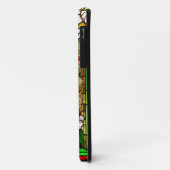 Rode Bloem Levendig Glas-in-Lood Kunst Case-Mate iPhone Case (Achterkant/links)