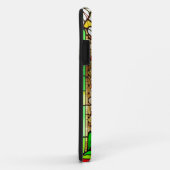 Rode Bloem Levendig Glas-in-Lood Kunst Case-Mate iPhone Case (Achterkant/rechts)