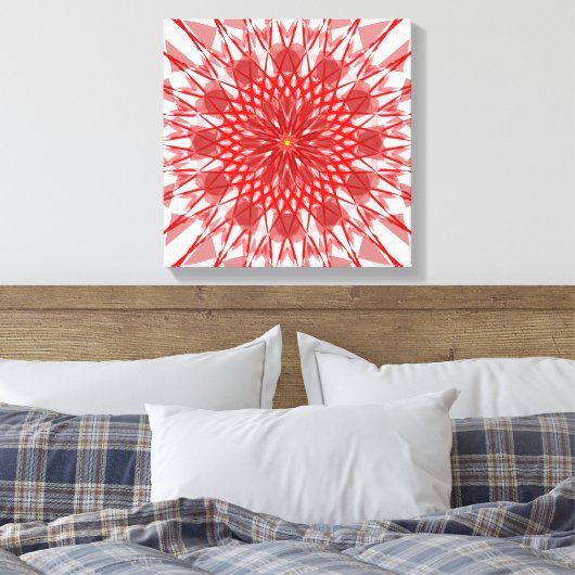 Rode Bloem mandala Canvas Kunst (Insitu (Slaapkamer))