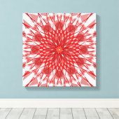 Rode Bloem mandala Canvas Kunst (Insitu (Houten vloer))