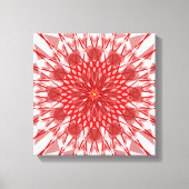 Rode Bloem mandala Canvas Kunst (Voorkant)