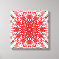 Rode Bloem mandala Canvas Kunst