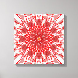 Rode Bloem mandala Canvas Kunst