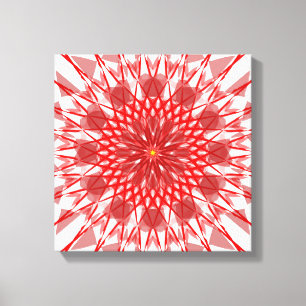 Rode Bloem mandala Canvas Kunst