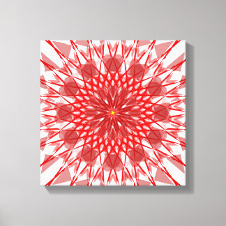 Rode Bloem mandala Canvas Kunst