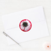 Rode bloem midden sticker (Envelop)