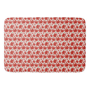 Rode bloem naadloos patroon Cute Retro Bloem Badmat