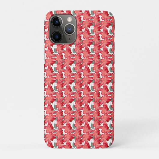 Rode bloem naadloos patroon, elegante bloem herhal Case-Mate iPhone case (Achterkant)