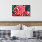 Rode Bloem Natuur Fotografie Beetle Insect Bug Canvas Afdruk (Insitu (Slaapkamer))