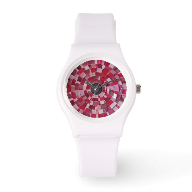 rode bloem ontwerp horloge (Voorkant)