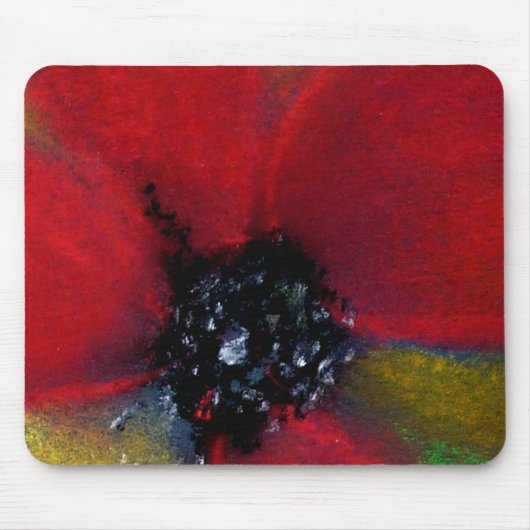 Rode Bloem, papaver. Muismat (Voorkant)