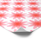 Rode Bloem Patroon Poster (Hoek)