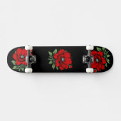 Rode Bloem Persoonlijk Skateboard (Horizontaal)