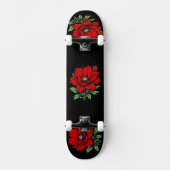 Rode Bloem Persoonlijk Skateboard (Voorkant)