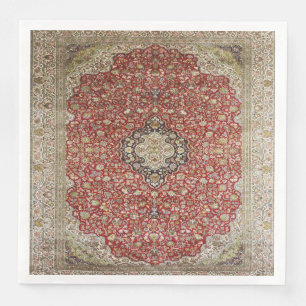 Rode bloem Perzische Turkse decoupage Servet