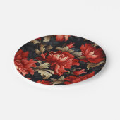 Rode Bloem Pioenroos Papieren Bordje (Gekanteld)