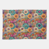 Rode Bloem Power Keuken Handdoek (Horizontaal)