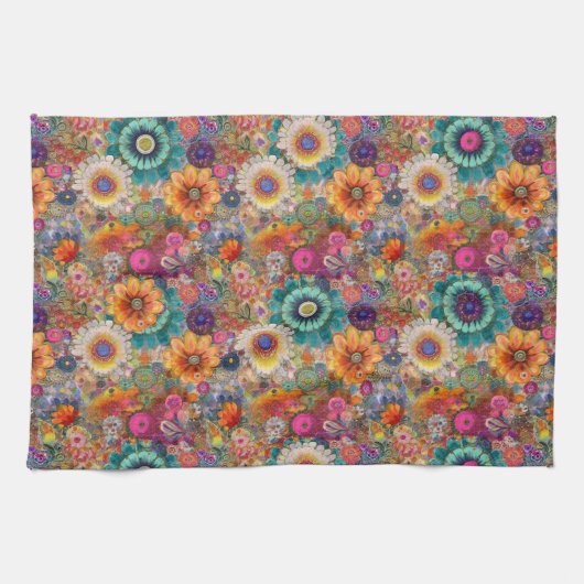 Rode Bloem Power Keukenhanddoek (Horizontaal)