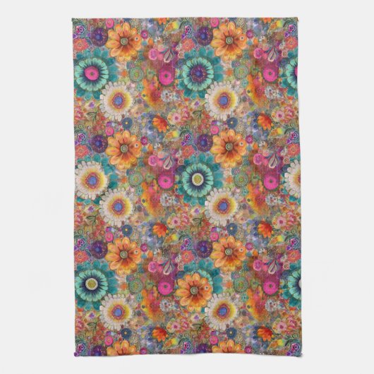 Rode Bloem Power Keukenhanddoek (Verticaal)