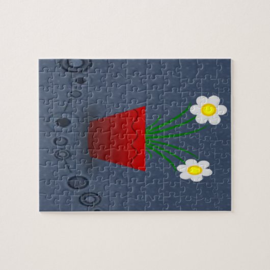 rode bloem puzzel voor iedereen (Horizontaal)