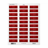 Rode Bloem Retouradres Label (Full Sheet)