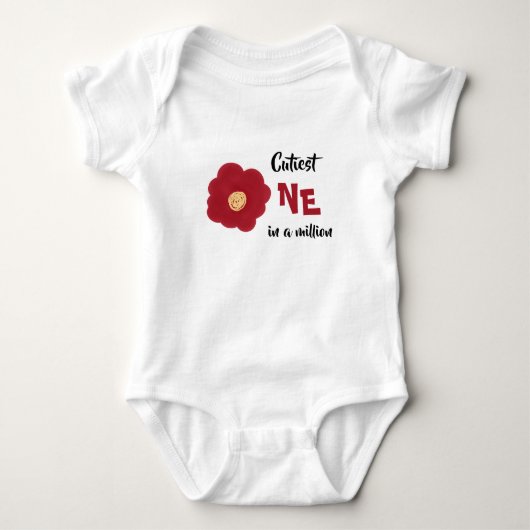 Rode bloem romper (Voorkant)