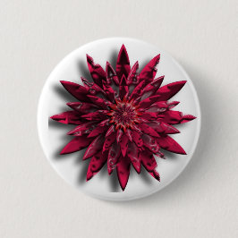 rode bloem ronde button 5,7 cm