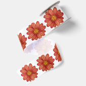 rode bloem satijnen lint (Achterkant)