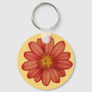 rode bloem sleutelhanger