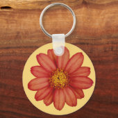 rode bloem sleutelhanger (Voorkant)