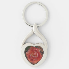 rode bloem sleutelhanger