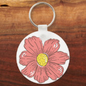 Rode bloem sleutelhanger (Voorkant)