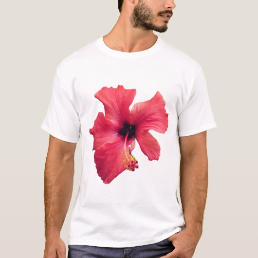 Rode bloem t-shirt (Voorkant)