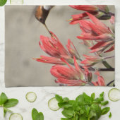 Rode bloem theedoek (Gevouwen)