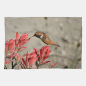 Rode bloem theedoek (Horizontaal)