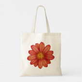 rode bloem tote bag (Achterkant)
