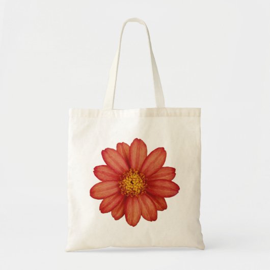 rode bloem tote bag (Voorkant)