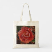 rode bloem tote bag (Achterkant)