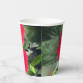 Rode bloem van Hibiscus Rosa-sinensis Papieren Bekers (Rechts)