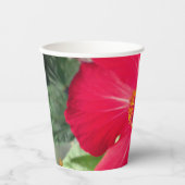 Rode bloem van Hibiscus Rosa-sinensis Papieren Bekers (Voorkant)