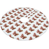 Rode bloem vlinder met rode rozen kerstboom rok (Gekanteld)