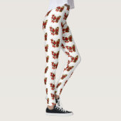 Rode bloem vlinder met rode rozen leggings (Rechts)