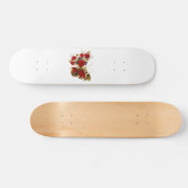 Rode bloem vlinder met rode rozen persoonlijk skateboard (Horizontaal)