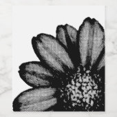 rode bloem wijn etiket (Enkel label)